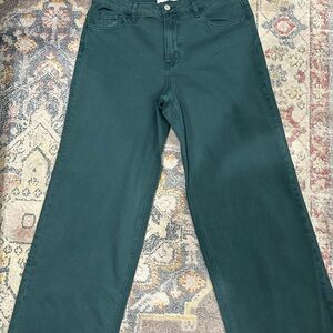 Vervet by Flying Monkey Balsam wide leg jeans women’s  Forest Green  SZ 31